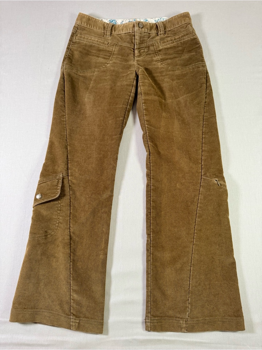 Athleta Vintage Corduroy Flare Cargo Pants Size 4P